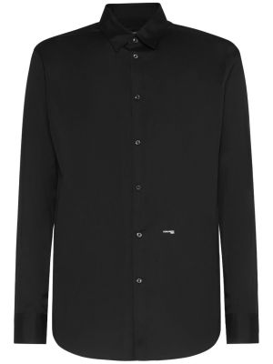 Camisa de algodón Dsquared2 negro