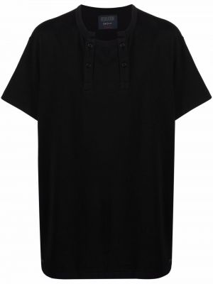 Camiseta con botones Yohji Yamamoto negro