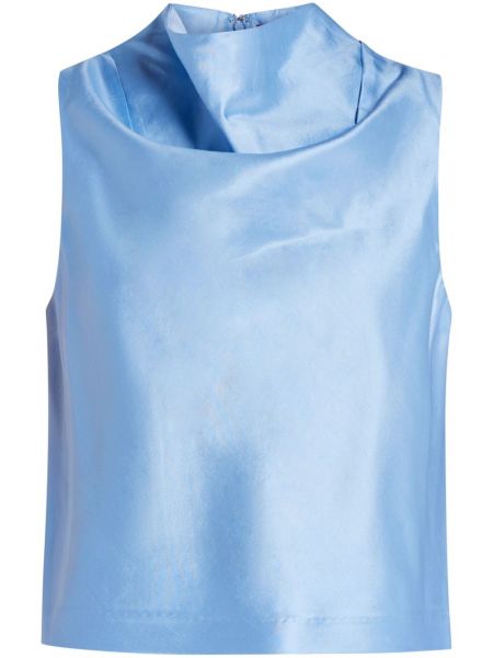 Ärmelloser seiden bluse Staud blau