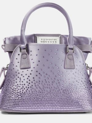 Атласная сумка через плечо Maison Margiela фиолетовая
