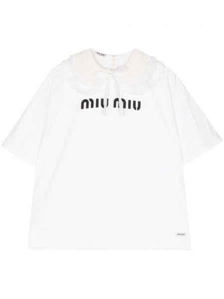 Kokvilnas t-krekls Miu Miu Pre-owned