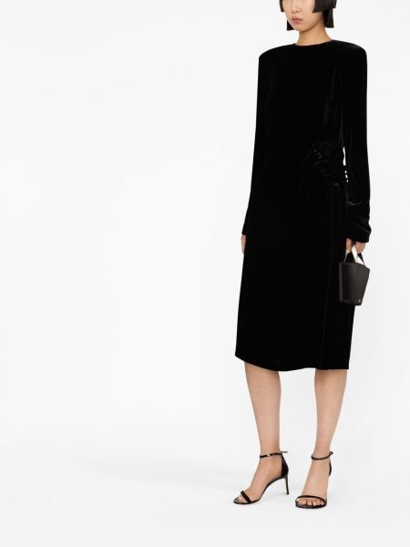 Aksamitna sukienka koktajlowa Ermanno Scervino czarna
