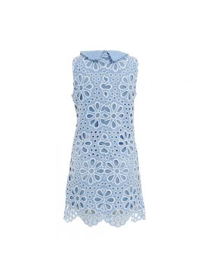 Mini vestido sin mangas de flores con estampado Silvian Heach azul