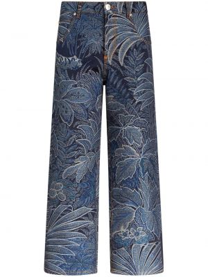 Jacquard straight jeans Etro blau