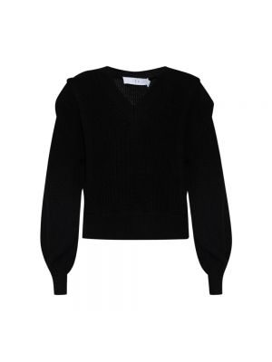 Dzianinowy sweter z okrągłym dekoltem Iro czarny