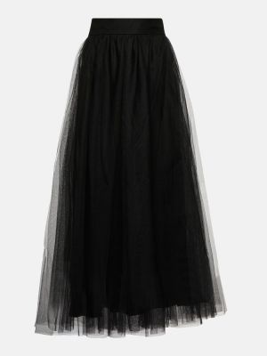 Tylová midi sukňa Zimmermann čierna