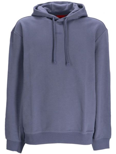 Pamuklu hoodie Hugo mavi