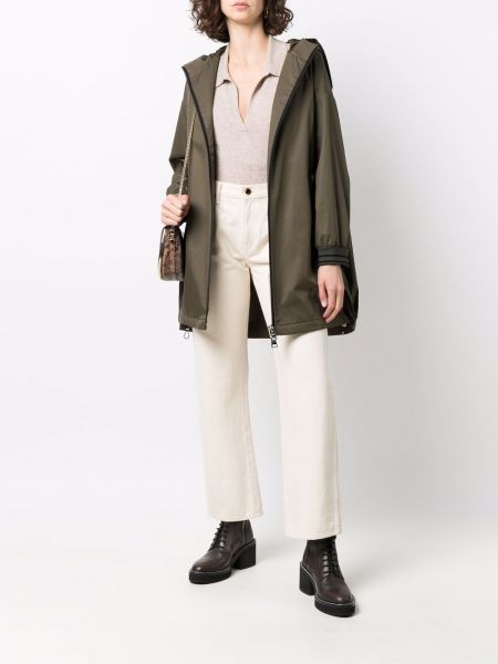 Trench à capuche imperméable Herno vert