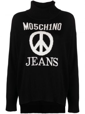 Πουλόβερ Moschino Jeans μαύρο