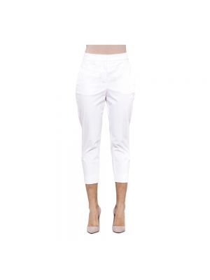 Jeansy bawełniane Peserico białe