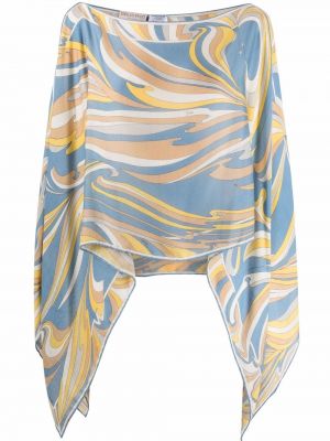 Top con estampado Emilio Pucci azul