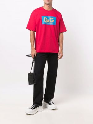 Camiseta con estampado Dolce & Gabbana rojo