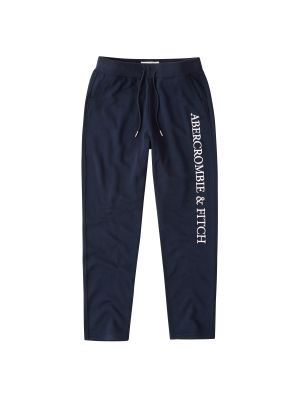 Pantaloni sport Abercrombie & Fitch alb