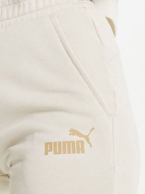 Белые джоггеры с логотипом Puma Essentials