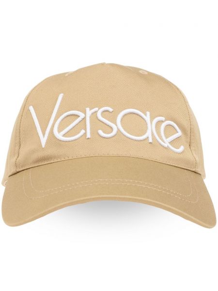 Tikitud nokamüts Versace beež
