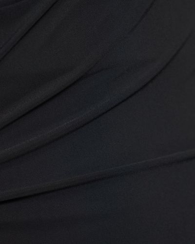 Costum de baie din jerseu drapat Nensi Dojaka negru