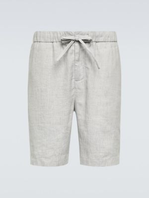 Pamučne lanene kratke hlače Frescobol Carioca siva