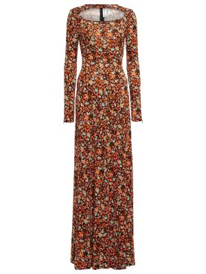 Kvetinové dlouhé šaty Victoria Beckham