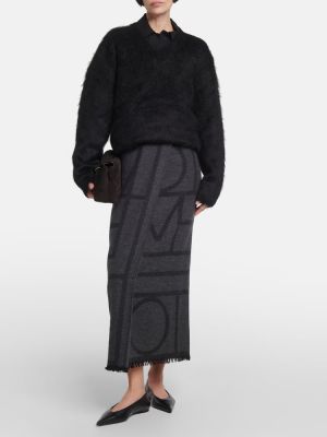 Maglione in lana d'alpaca Toteme nero