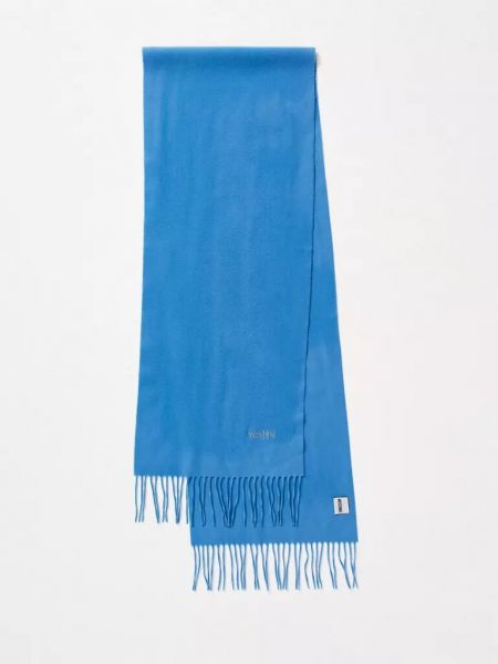 Шерстяной шарф Moschino синий