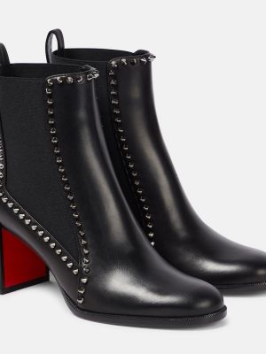Leder ankle boots mit spikes Christian Louboutin
