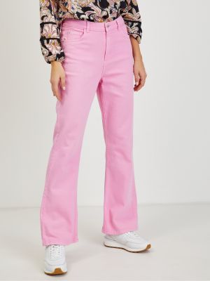 Zvonové džíny Orsay růžové