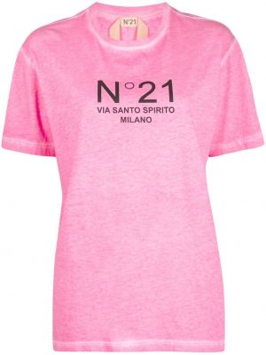 Тениска с принт N°21 розово
