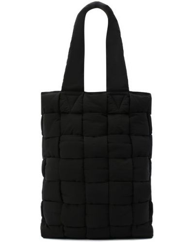 Текстильная сумка шоппер Bottega Veneta, черная