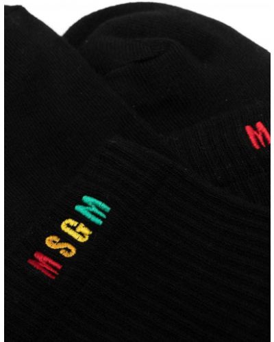 Calcetines con bordado Msgm negro