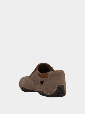 Шкіряні черевики зі штучної шкіри Rieker коричневі