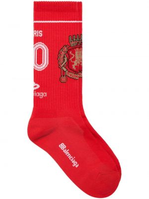 Βαμβακερός κάλτσες Balenciaga κόκκινο