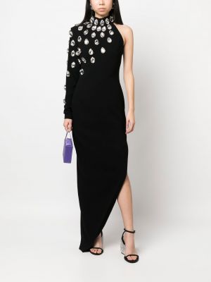Sukienka wieczorowa z kryształkami Jean-louis Sabaji czarna