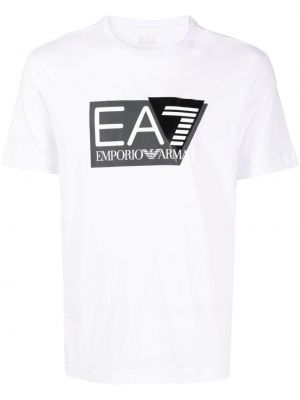 Βαμβακερή μπλούζα με σχέδιο Ea7 Emporio Armani