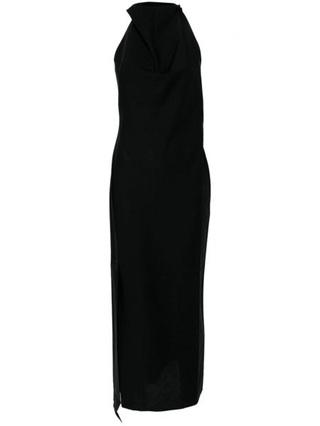 Μάλλινη ίσιο φόρεμα Róhe μαύρο