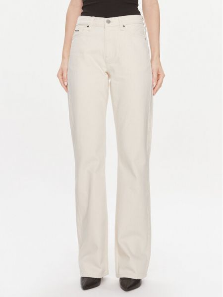 Jeans skinny slim large Calvin Klein blanc