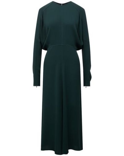 Платье из вискозы Victoria Beckham, зеленое