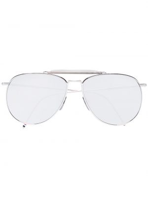 Thom Browne Eyewear gafas de sol espejadas estilo aviador - Metalizado