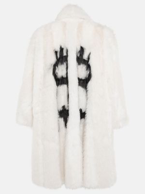 Manteau de fourrure Balenciaga blanc