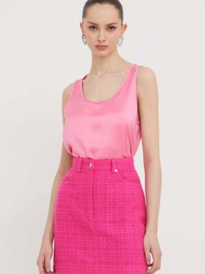 Однотонная блузка Hugo розовая