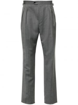 Pantalon à rayures plissé Fursac gris