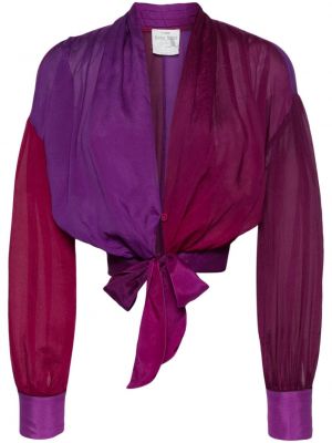 Bluză de mătase Forte_forte violet