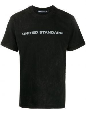 T-shirt con stampa con scollo tondo United Standard nero