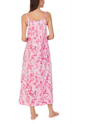 Длинное платье с узором пейсли Lauren Ralph Lauren розовое