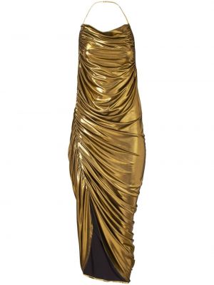 Drapované midi šaty Marc Jacobs zlaté