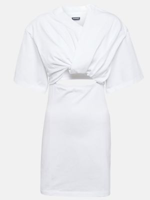 Mini vestido con volantes Jacquemus blanco
