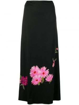 Falda de flores con apliques A.n.g.e.l.o. Vintage Cult negro