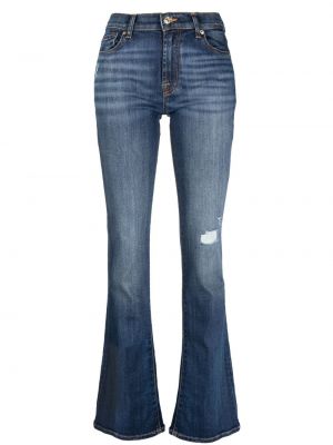 Zerrissene straight jeans 7 For All Mankind blau