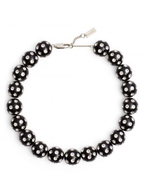 Křišťálový puntíkatý náhrdelník Marc Jacobs černý