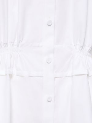 Robe mi-longue en coton Jil Sander blanc