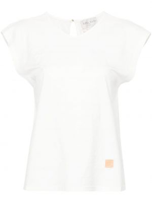 Βαμβακερή μπλούζα Forte_forte λευκό
